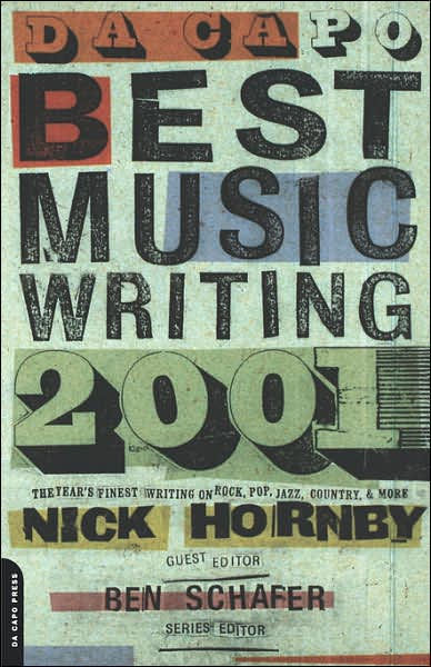 Da Capo Best Music Writing 2001