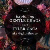 Designed featured image for RP Mystic blog post "Exploring Gentle Chaos with Tyler Gaca aka @ghosthoney"
