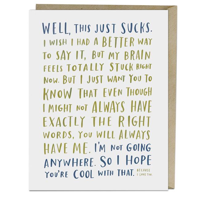 Awkward Sympathy Empathy Card