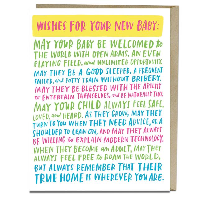 Wishes For Your New Baby Card