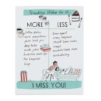 Julia Rothman Miss You Friend More/Less Greeting Cards